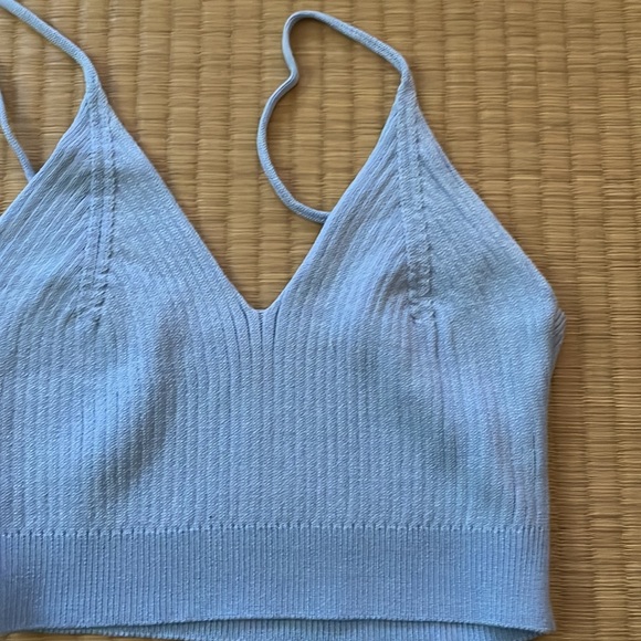 Light blue, spaghetti strap, crop top! - Picture 2 of 4